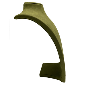 Plateau de présentation de bijoux en résine en cuir PU rembourré de luxe pour bagues, colliers et pendentifs - Support de protection de comptoir de marque - Product Image 5