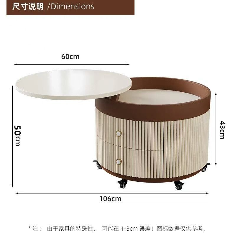 Mesa de centro elevable de madera maciza para móvil