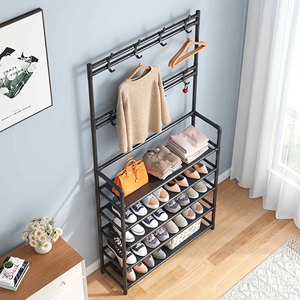 <strong>Wall</strong> Mounted Metal Cap <strong>Rack</strong> Simple Design Multifunction <strong>Hat</strong> Organizer <strong>Baseball</strong> Rails Fabric Clothing and <strong>Hat</strong> Storage <strong>Rack</strong> - Product Image 2