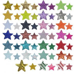 NEW Iron on Shiny High Quality Merrow Star Heart Sequin Embroidery Patch - Product Image 1