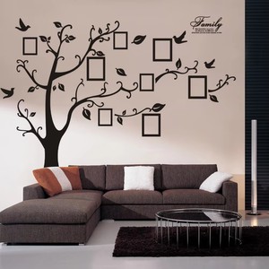 Adesivo Murale Albero Genealogico con 8 Cornici per Foto, Stampa Serigrafica, Autoadesivo, Impermeabile, Resistente ai Raggi UV, Decorazione per la Casa - Product Image 5