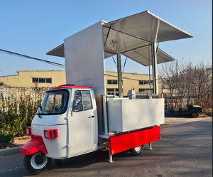 Carrito de Venta de Helados, <span class=keywords><strong>Scooter</strong></span> <span class=keywords><strong>Piaggio</strong></span> Ape, Vehículo de Tres <span class=keywords><strong>Ruedas</strong></span>, Carrito de Venta con Congelador, Triciclo Eléctrico - Product Image 2