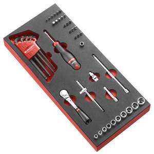 Facom-MODM.RL161-36 46ชิ้น1/4 ''โมดูลโฟมซ็อกเก็ต6-Point แบบเมตริก-3662424075988วงล้อและชุดซ็อกเก็ต1/4" - Product Image 1