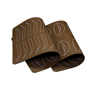 Double Sided Brown PMU Practice Skin Printed Lip Eyebrow Microblading Pad <b>Silicone</b> Training <b>Tool</b> - Product Image 2