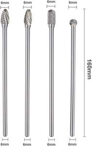 1/4 "ชุดหัวเจียรแบบหมุนก้าน6" ยาวถึงได้คู่สำหรับหัวเจียรแบบหมุนสำหรับเจาะงานไม้ดอกสว่านไดคัท - Product Image 2