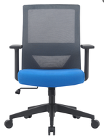 Chaise de bureau exécutive moderne ergonomique de haute qualité, tissu durable, accoudoirs réglables, réglage manuel, pivotante, en fer et plastique