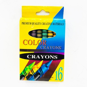 Best Buy Low Price 16 Colors Washable Vivid Crayons Color Box for School Kids <b>Drawing</b> - Product Image 1