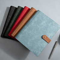 Carnet de notes A4 personnalisé OEM, 100 feuilles, à feuilles mobiles, en cuir thermochromique, avec fermeture magnétique, couleur unie nostalgique, pour le bureau