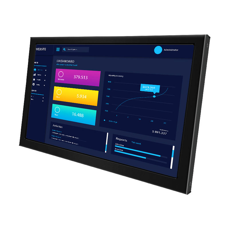 12 Inch 800*600 1024*768 VGA AV BNC Non Touch Screen Metal Case TFT Wall Mounted OEM ODM Industrial Factory LCD Monitor