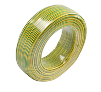 Cable de Cobre Flexible de Alta Conductividad, 300/500V, Revestimiento de PVC con Código de Color, Cable Eléctrico Multifilar para Construcción y Equipos