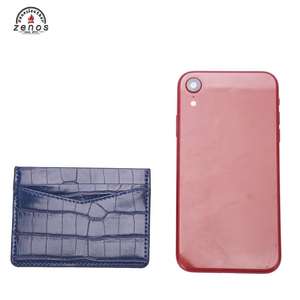 Porte-cartes de crédit en cuir PU crocodile mince de luxe Zenos, mini portefeuille, étui pour carte d'identité pour femme, sans fermeture - Product Image 5