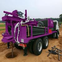 Foreuse de puits profonds de 300 m, machine de forage durable pour eaux souterraines, foreuse de puits montée sur camion