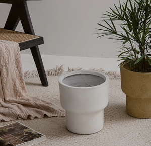 Alto nórdico creativo boca redonda sala de estar piso interior tipo Tigre Pilan planta verde maceta de arcilla de magnesio - Product Image 1