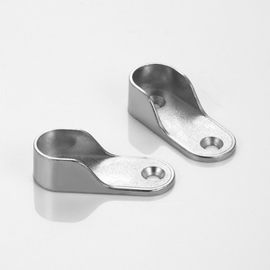 Clothing Tube Support Zinc Alloy Wall Mount Flange Base For Clothes Rod Wardrobe Hardware - Product Image 2