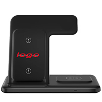 Nouveautés Chargeur de téléphone intelligent sans fil 3 en 1 Matériel ABS Pliable Portable pour tous les téléphones intelligents Android