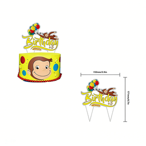 Set de Decoraciones para Fiesta de Cumpleaños de George, Incluye Pancarta, Adorno para Pastel, Globos, Guirnaldas y Espirales Colgantes para Niños y Niñas - Product Image 4