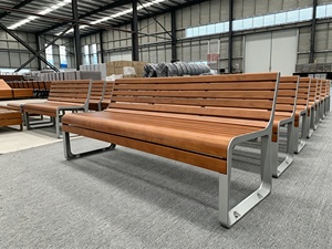 <span class=keywords><strong>Banc</strong></span> d'Extérieur en WPC pour Parc Public, Siège Moderne en <span class=keywords><strong>Composite</strong></span> Bois-Plastique à Lattes, Mobilier <span class=keywords><strong>de</strong></span> <span class=keywords><strong>Jardin</strong></span> et Patio - Product Image 2