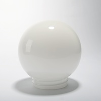 Suspension LED Dimmable Effet Dôme en Verre Opale Blanc, Protection Oculaire, Taille Moyenne, DIY, Intérieur/Extérieur, 4100K