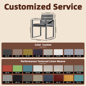 Sedia <span class=keywords><strong>da</strong></span> Esterno Moderna con Telaio in Alluminio e Cuscino Impermeabile ad Asciugatura Rapida per Ville Private, Terrazze di Hotel e Lounge sul Tetto - Product Image 2