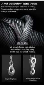 <span class=keywords><strong>Pa</strong></span> <span class=keywords><strong>600</strong></span> 12M 750/1500kg 250kg 150kg PA500 2 tấn Mini Palăng điện đôi dây - Product Image 6