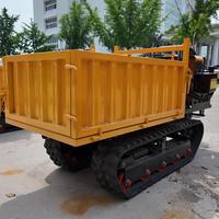 Livraison Gratuite - Dumper sur Chenilles de 1,5 Tonne pour le Transport de Sable et de Pierre sur Chantier de Construction
