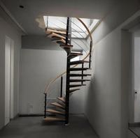Escaliers en spirale modulaires en acier galvanisé, anti-rouille, préfabriqués, modernes, personnalisés, pour villa, appartement, loft