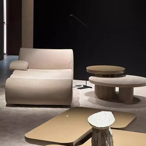 Italian Designer Modular Sofa L Shape <b>Foam</b> Filling Armless Living Room Furniture - Product Image 3