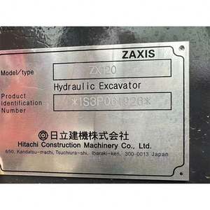 Excavadora de cadenas Hitachi ZX120 de segunda mano, tamaño mediano, original japonesa, motor de 6 toneladas, modelo 2019, para movimiento de tierras. - Product Image 2
