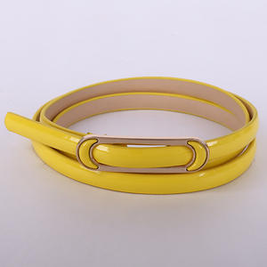 WDD99-cinturones de cuero sintético para mujer, cinturones femeninos de <span class=keywords><strong>charol</strong></span> finos a la moda, casuales para decoración de vestidos - Product Image 5