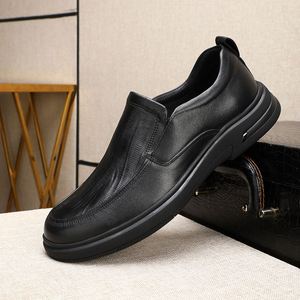 Nouvelles Chaussures en Cuir Carrées Décontractées pour Hommes 2025 – Vente en Gros Usine – Respirantes, Légères, à Lacets, Idéales pour le Bureau et la Carrière - Product Image 1
