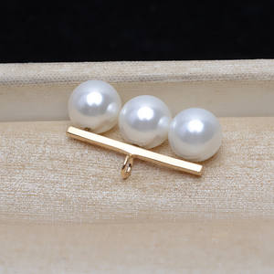 Pendentif en or 750 G18K pour femmes, fait main, 9-10 perles, support pour 3 perles avec accessoire 5158 pour perles en vrac - Product Image 1