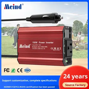 American 150W monofase <span class=keywords><strong>Inverter</strong></span> auto alimentazione 12V a 110V presa Standard 5 v2.1a + 1A - Product Image 3