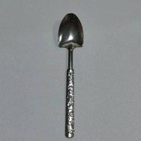 Cuillère à motif martelé en acier inoxydable, couverts pour usage domestique, design minimaliste épaissi, cuillère à café, cuillère à dessert pour restaurant