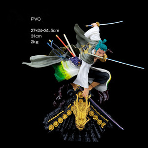 Figurine d'action d'anime de grande taille de 31cm One Pieces Kimono de toit Wonokuni Roronoa Zoro Figurines d'action - Product Image 2