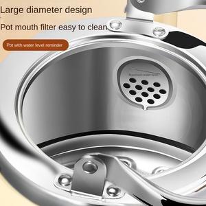 Hervidor de Agua Eléctrico de Acero Inoxidable de Doble Capa con Diseño Nórdico Moderno, Apagado Automático, Gran Capacidad y Silbato, en Oferta - Product Image 3