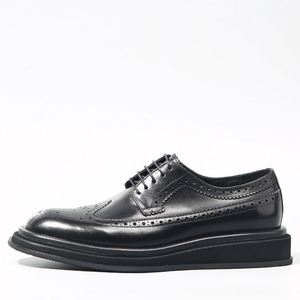 Chaussures en cuir véritable pour hommes, de luxe, de haute qualité, tendance, décontractées, à la mode, à semelle épaisse, légères, en vente - Product Image 6