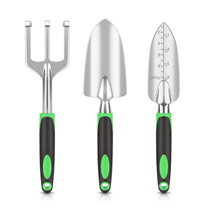 Hot Selling 3 Pieces Garden Hand Tool Set Aluminum Heavy Duty Hand Trowel Transplant Rake Tools Kit