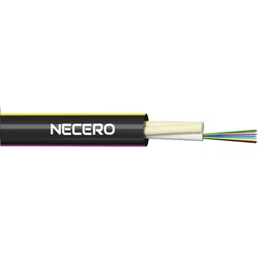 Necero Single Mode 1-24 Cores Available Jumper Cable Two Frp Aerial Optical Fiber Communication Cable