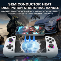 Control de Mando Extensible L X3 para Juegos 2 en 1 con Ventilador de Enfriamiento y Motores de Doble Vibración para Juegos Móviles en Android e iOS