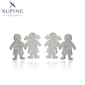 0605342 प्यारा आदमी दिल प्रतीक पत्र पत्र डिजाइन स्टेनलेस स्टील गहने दैनिक श्रृंखला महिला सुरुचिपूर्ण इयररिंग - Product Image 1