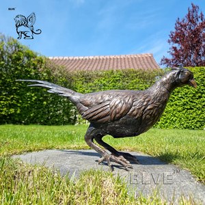 BLVE personalizado jardín al aire libre tamaño real antiguo-moderno estanque <span class=keywords><strong>Metal</strong></span> latón pájaro decoración bronce Garza escultura - Product Image 3