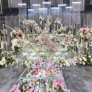 Địa điểm đám cưới trang trí LED ánh sáng sân khấu nền tảng Acrylic sân khấu đám cưới tổ chức sự kiện hoa thủy tinh sân khấu cho tiệc cưới - Product Image 4