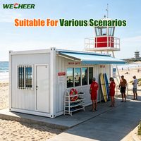 Maisons modulaires préfabriquées en acier durable Wecheer Design, conteneurs pliables pour unités d'hébergement modulaires