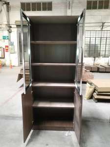 İki kapı ahşap dolap depolama kitaplık ofis - Product Image 3