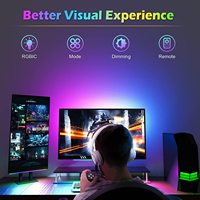 Barre lumineuse intelligente sous le moniteur, lumières d'ambiance de jeu, synchronisation de la musique, couleurs changeantes, barre d'éclairage rvb pour la décoration de la télévision