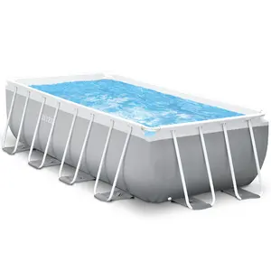 Intex 26792 Piscinas 16FT X 8FT X 42IN Set piscina con telaio portatile piscina quadrata Intex di alta qualità