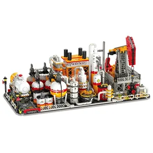 Jie Star New <span class=keywords><strong>3</strong></span> in 1 fabbrica chimica di pompaggio olio macchina raffineria modello di impianto di assemblaggio giocattoli per bambini regali set di blocchi di costruzione - Product Image 1