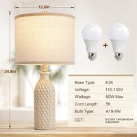 Lampe de table en céramique LED moderne créative de luxe, lumière de bureau tendance pour la maison, salon, bureau, chambre à coucher, protection des yeux pour le bureau de la chambre à coucher