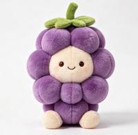 Usine de jouets en peluche en forme de raisin personnalisés OEM ODM, peluches de fruits en peluche douces personnalisées avec logo pour cadeau promotionnel