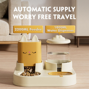 Distributeur de nourriture pour animaux domestiques, grande capacité, en plastique durable, portable, à gravité manuelle, carré, pour usage intérieur, pour chiens et chats - Product Image 3